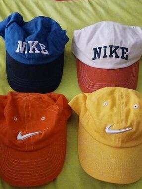 Nike Kids Colorblock Baseball Caps - Red, Blue, Yellow, White
